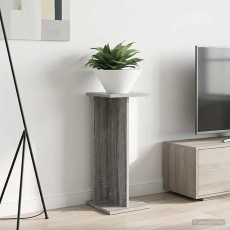 Vidaxl plantenstandaard grijs sonoma 25 x 25,5 x 60,5 cm bewerkt hout