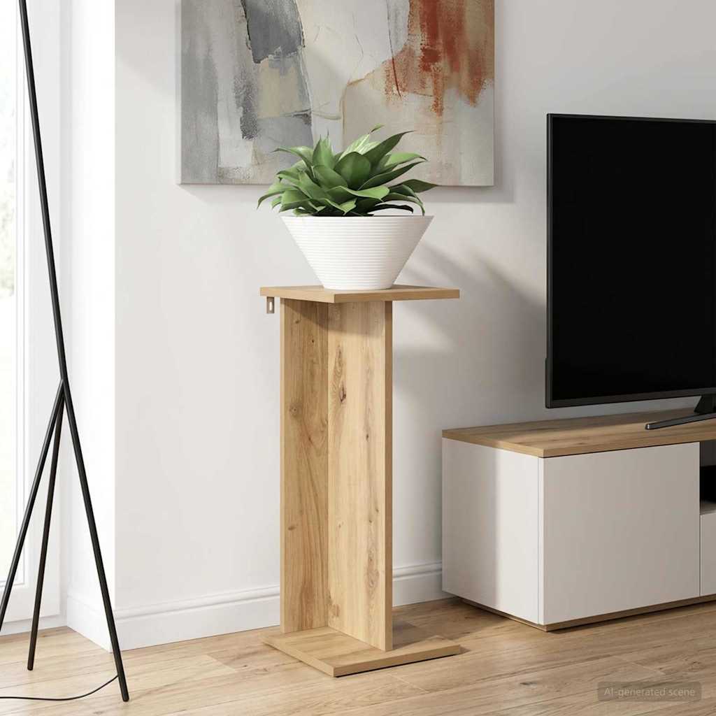 Vidaxl plantenstandaard 2 st artisanaal eiken 25 x 25,5 x 60,5 cm