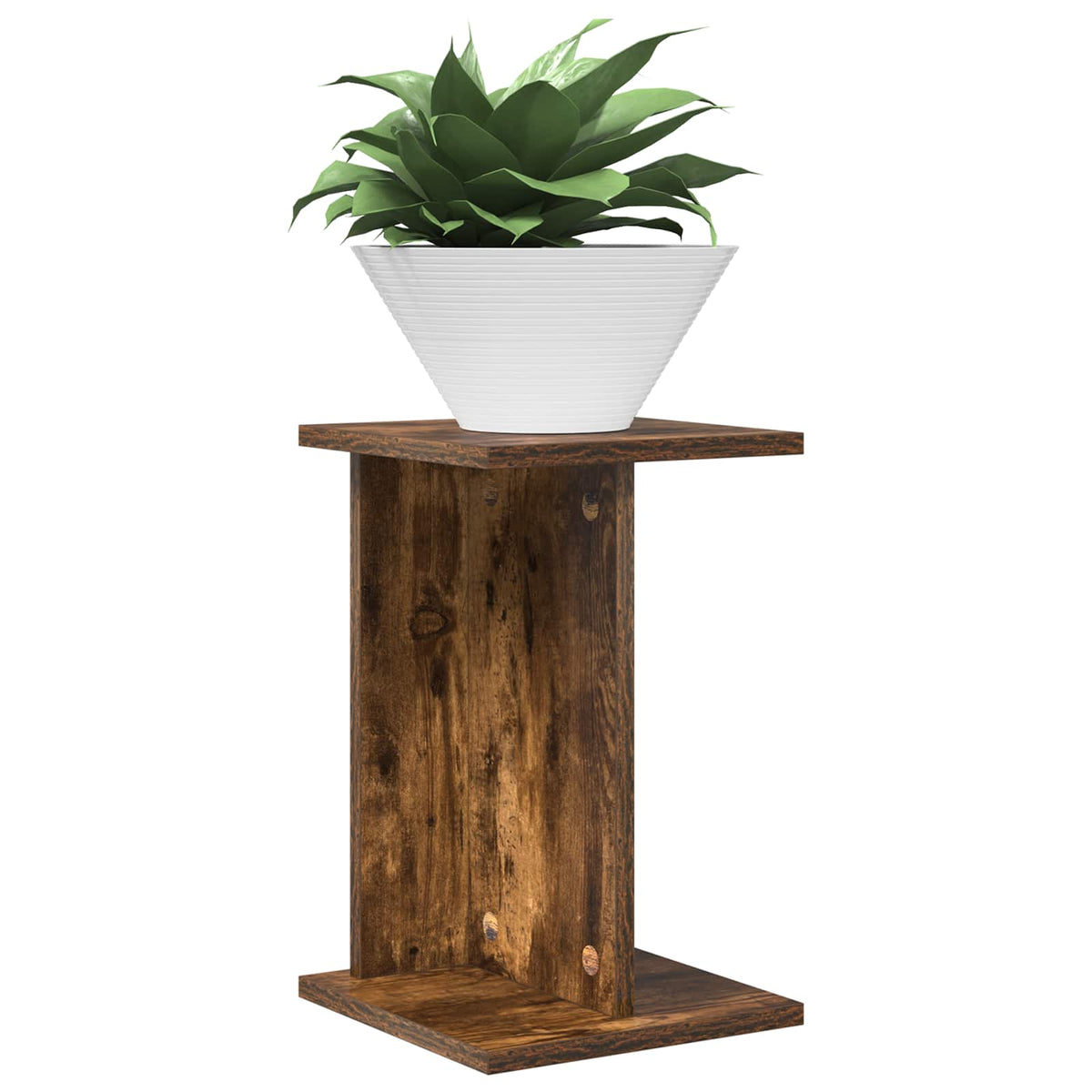 Vidaxl plantenstandaard 2 st gerookt eiken 25 x 25,5 x 40,5 cm