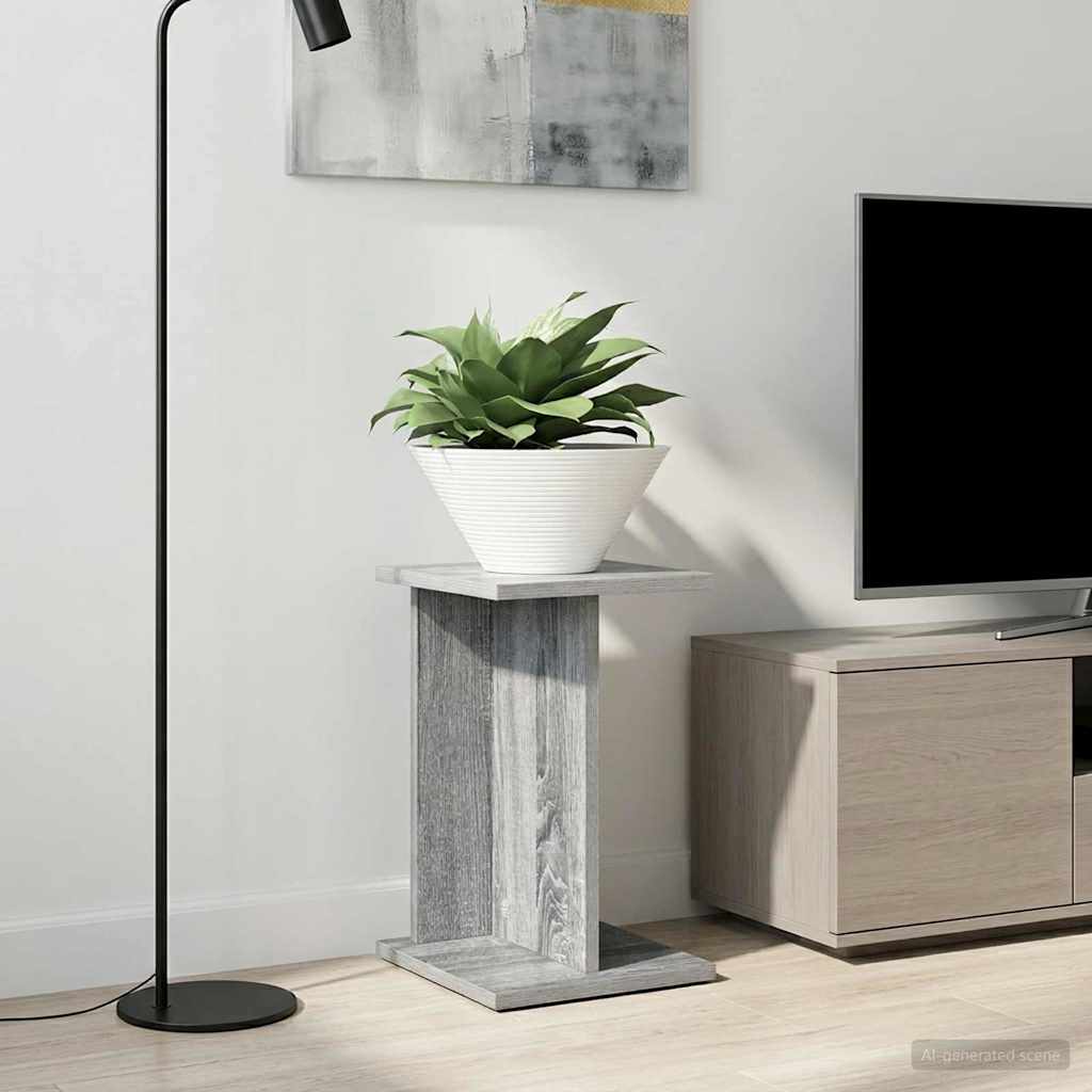 Vidaxl plantenstandaard 2 st grijs sonoma 25 x 25,5 x 40,5 cm