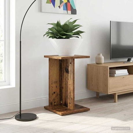 Vidaxl plantenstandaard oud hout 25 x 25,5 x 40,5 cm bewerkt hout