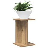 Vidaxl plantenstandaard artisanaal eiken 25 x 25,5 x 40,5 cm