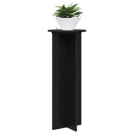 Vidaxl plantenstandaard 2 st zwart ø40 x 100 cm bewerkt hout