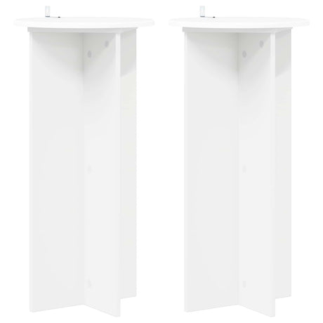 Vidaxl plantenstandaard 2 st wit ø40 x 80 cm bewerkt hout