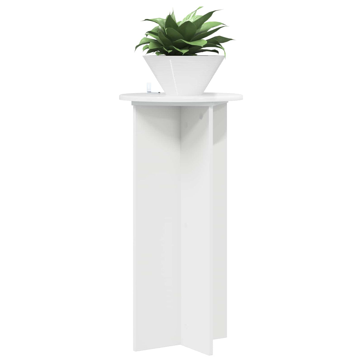 Vidaxl plantenstandaard 2 st hoogglans wit 40 x 40 x 80 cm