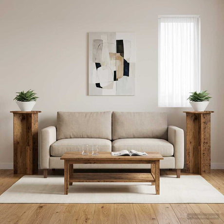 Vidaxl plantenstandaard 2 st oud hout 40 x 40 x 80 cm bewerkt hout