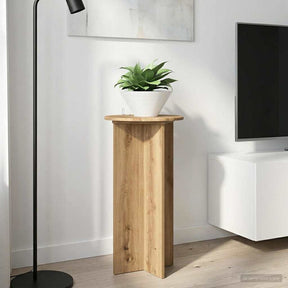 Vidaxl plantenstandaard 2 st artisanaal eiken 40 x 40 x 80 cm