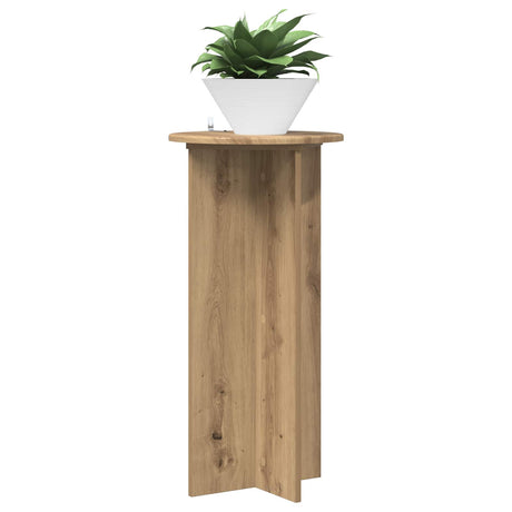 Vidaxl plantenstandaard 2 st artisanaal eiken 40 x 40 x 80 cm