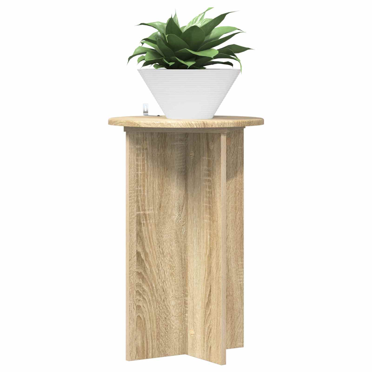 Vidaxl plantenstandaard 2 st sonoma eiken ø40 x 60 cm bewerkt hout