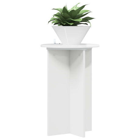 Vidaxl plantenstandaard 2 st hoogglans wit ø40 x 60 cm bewerkt hout