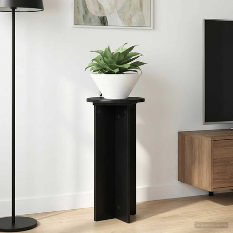 Vidaxl plantenstandaard 2 st zwart 29,5 x 29,5 x 60 cm bewerkt hout