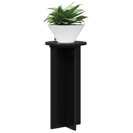 Vidaxl plantenstandaard 2 st zwart 29,5 x 29,5 x 60 cm bewerkt hout