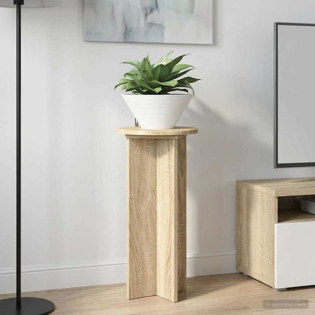 Vidaxl plantenstandaard 2 st sonoma eiken 29,5 x 29,5 x 60 cm