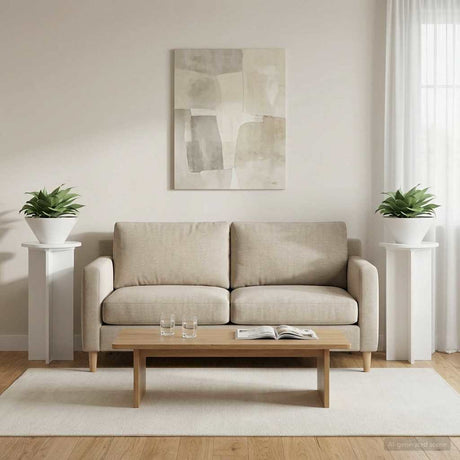 Vidaxl plantenstandaard 2 st hoogglans wit 29,5 x 29,5 x 60 cm