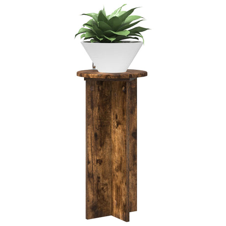 Vidaxl plantenstandaard 2 st gerookt eiken 29,5 x 29,5 x 60 cm
