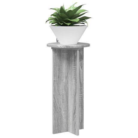 Vidaxl plantenstandaard 2 st grijs sonoma 29,5 x 29,5 x 60 cm