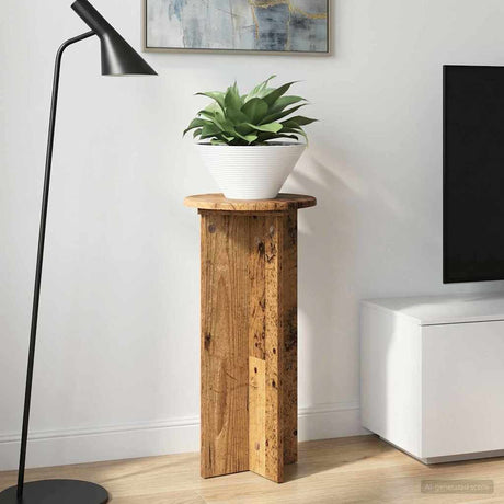 Vidaxl plantenstandaard 2 st oud hout 29,5 x 29,5 x 60 cm bewerkt hout
