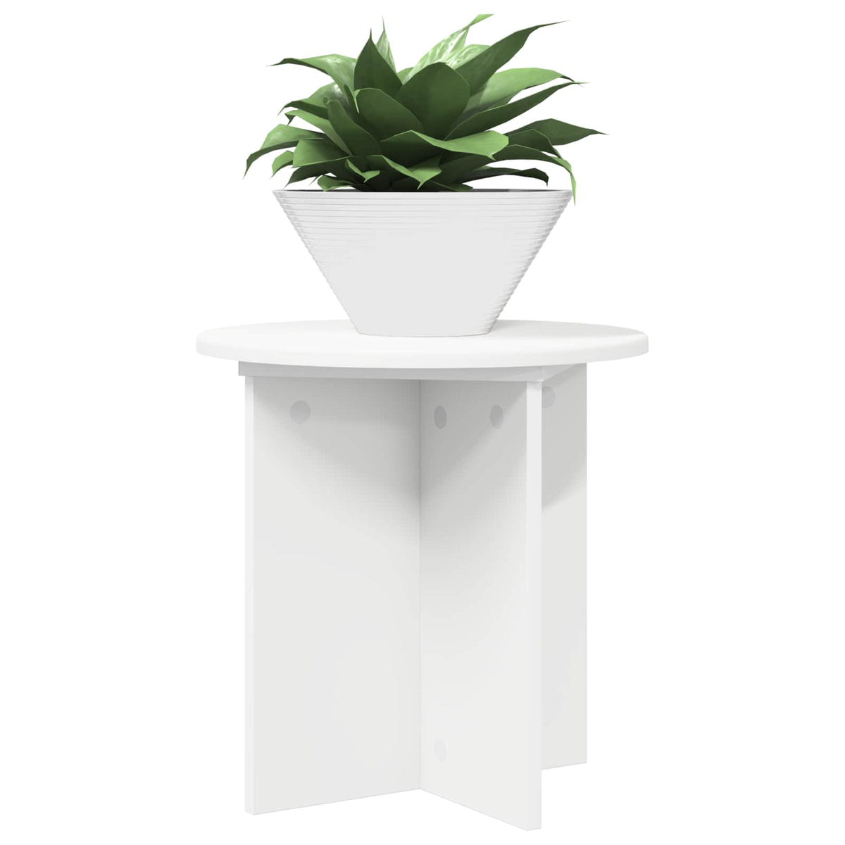 Vidaxl plantenstandaard 2 st wit ø40 x 40 cm bewerkt hout