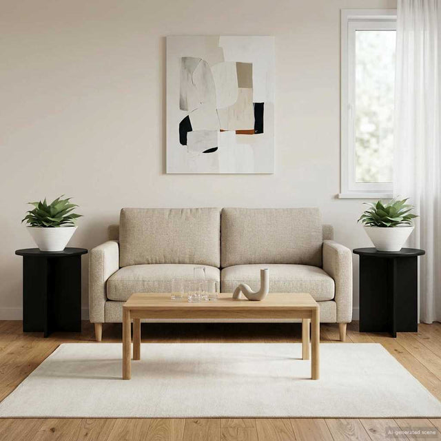 Vidaxl plantenstandaard 2 st zwart 40 x 40 x 40 cm bewerkt hout