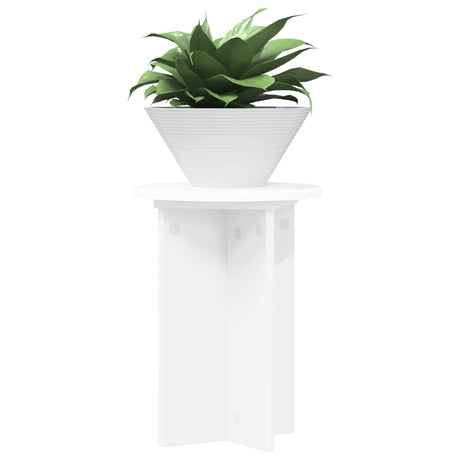 Vidaxl plantenstandaard 2 st wit ø29,5 x 40 cm bewerkt hout