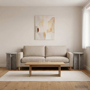 Vidaxl plantenstandaard 2 st betongrijs ø29,5 x 40 cm bewerkt hout