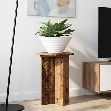 Vidaxl plantenstandaard 2 st oud hout ø29,5 x 40 cm bewerkt hout