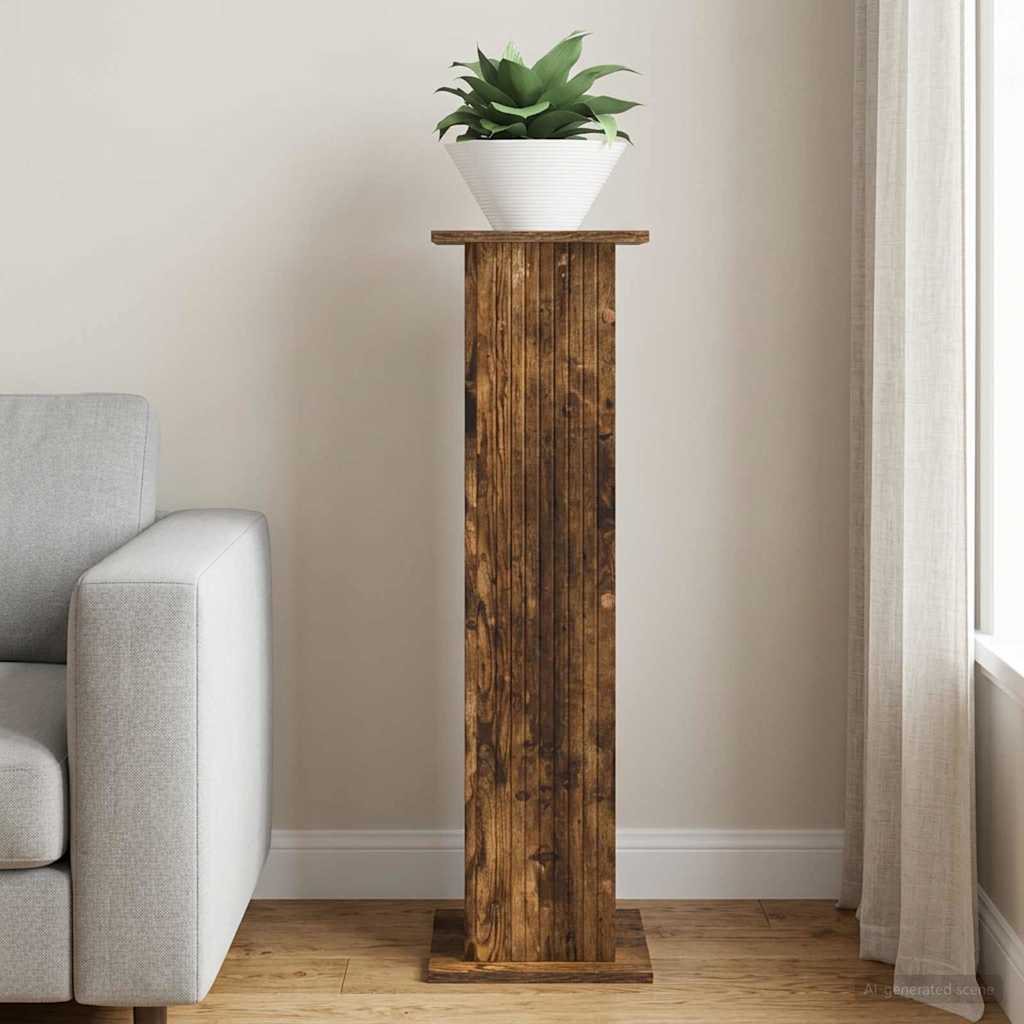 Vidaxl plantenstandaard gerookt eiken 30,5 x 30 x 100,5 cm
