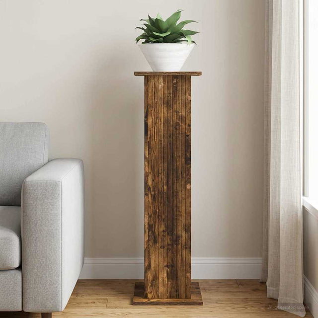 Vidaxl plantenstandaard gerookt eiken 30,5 x 30 x 100,5 cm