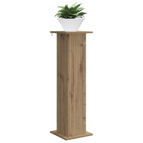 Vidaxl plantenstandaard 2 st artisanaal eiken 30,5 x 30 x 100,5 cm