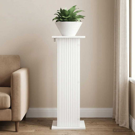 Vidaxl plantenstandaard wit 30,5 x 30 x 80,5 cm bewerkt hout