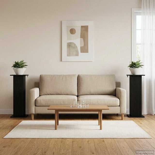 Vidaxl plantenstandaard 2 st zwart 30,5 x 30 x 80,5 cm bewerkt hout