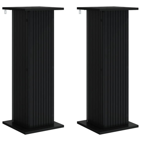 Vidaxl plantenstandaard 2 st zwart 30,5 x 30 x 80,5 cm bewerkt hout