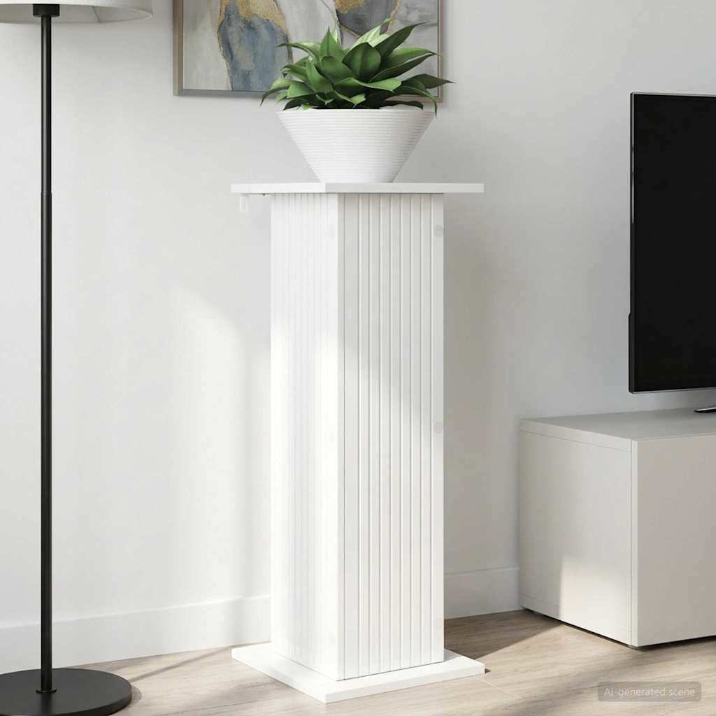 Vidaxl plantenstandaard 2 st hoogglans wit 30,5 x 30 x 80,5 cm