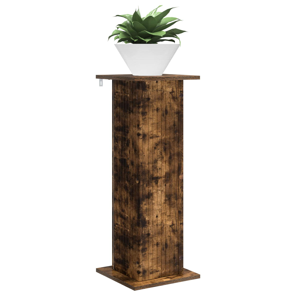 Vidaxl plantenstandaard gerookt eiken 30,5 x 30 x 80,5 cm bewerkt hout