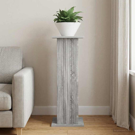 Vidaxl plantenstandaard grijs sonoma 30,5 x 30 x 80,5 cm bewerkt hout