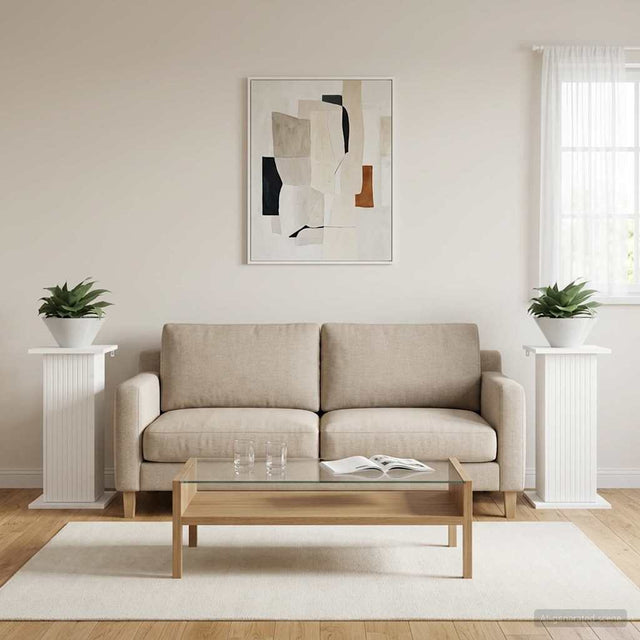 Vidaxl plantenstandaard 2 st wit 30,5 x 30 x 60,5 cm bewerkt hout
