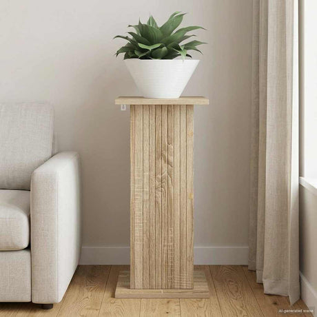 Vidaxl plantenstandaard sonoma eiken 30,5 x 30 x 60,5 cm bewerkt hout