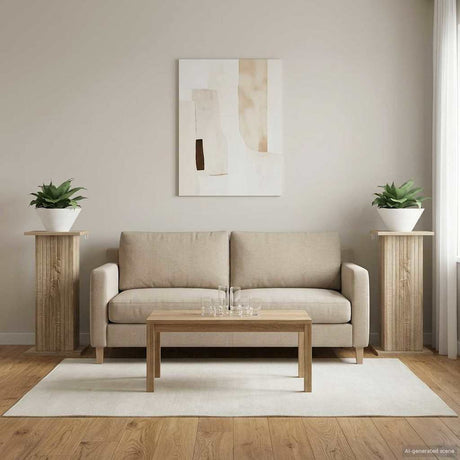 Vidaxl plantenstandaard 2 st sonoma eiken 30,5 x 30 x 60,5 cm