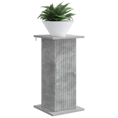 Vidaxl plantenstandaard betongrijs 30,5 x 30 x 60,5 cm bewerkt hout