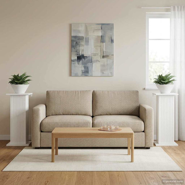 Vidaxl plantenstandaard 2 st hoogglans wit 30,5 x 30 x 60,5 cm
