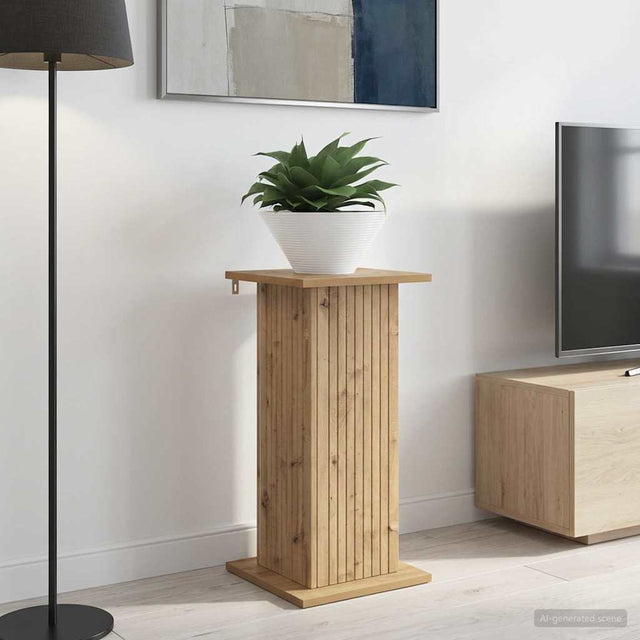 Vidaxl plantenstandaard 2 st artisanaal eiken 30,5 x 30 x 60,5 cm