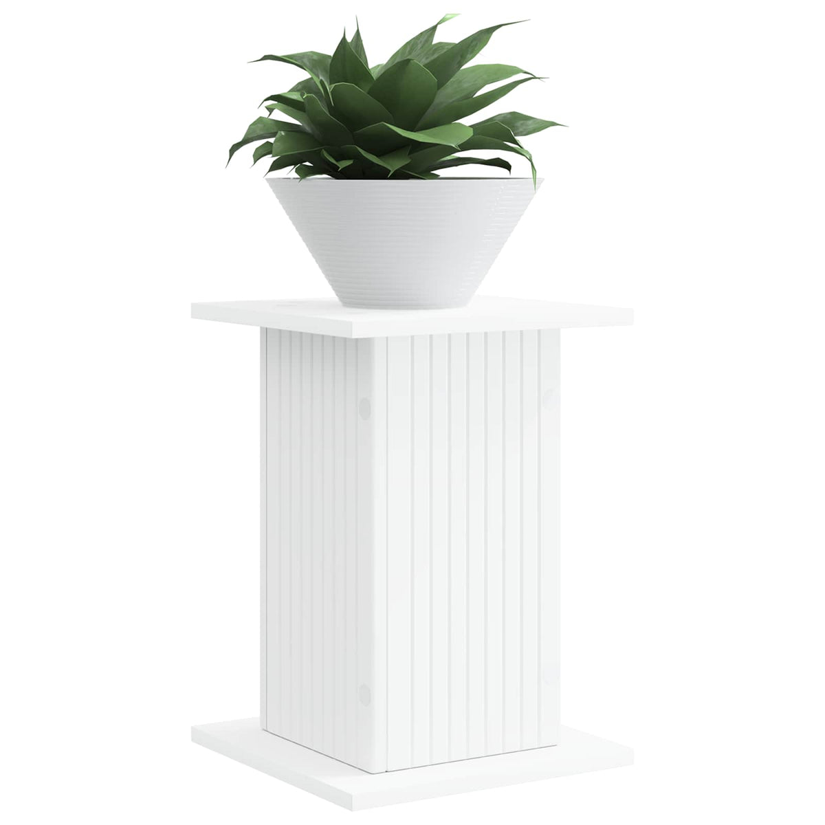 Vidaxl plantenstandaard 2 st wit 30,5 x 30 x 43 cm bewerkt hout