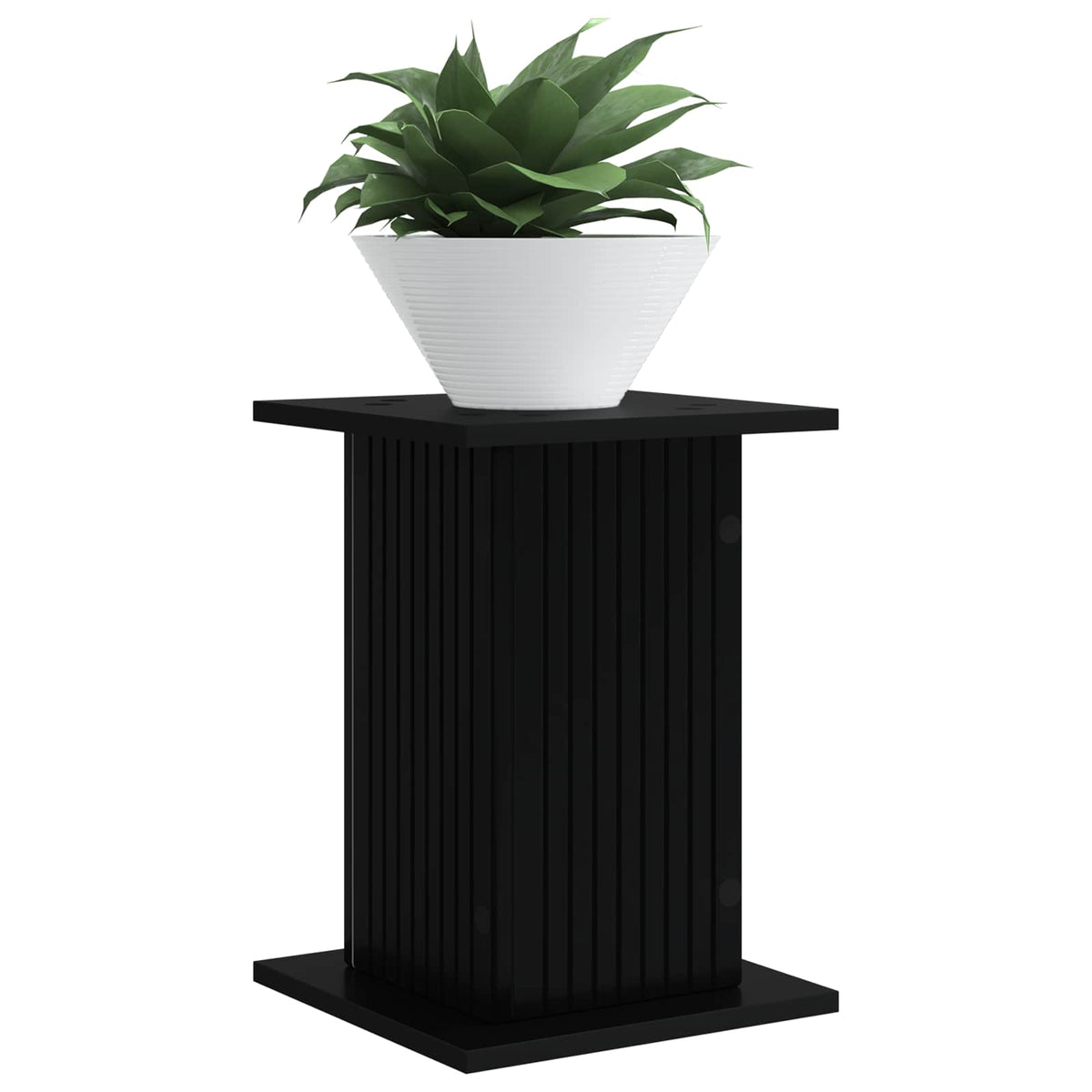 Vidaxl plantenstandaard 2 st zwart 30,5 x 30 x 43 cm bewerkt hout