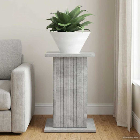Vidaxl plantenstandaard betongrijs 30,5 x 30 x 43 cm bewerkt hout