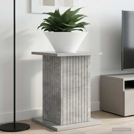 Vidaxl plantenstandaard 2 st betongrijs 30,5 x 30 x 43 cm bewerkt hout
