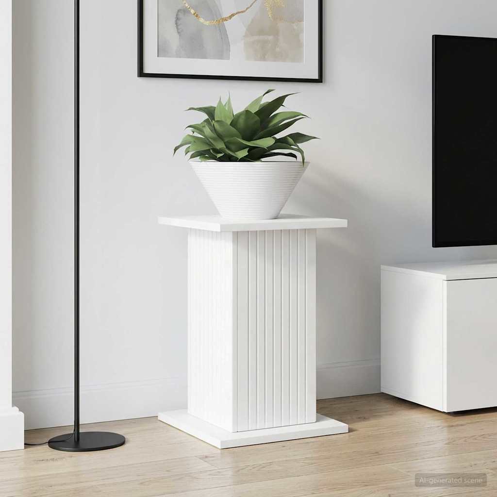 Vidaxl plantenstandaard 2 st hoogglans wit 30,5 x 30 x 43 cm