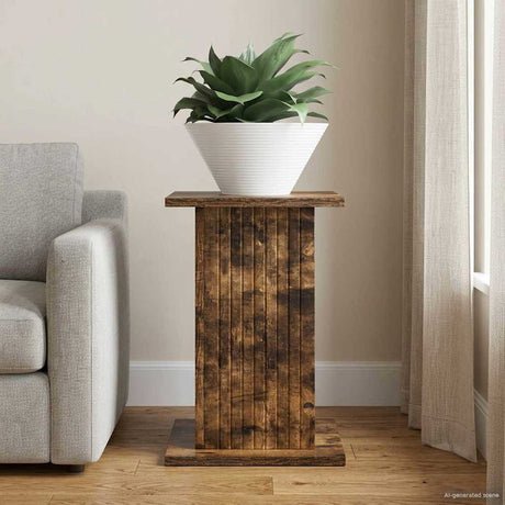 Vidaxl plantenstandaard gerookt eiken 30,5 x 30 x 43 cm bewerkt hout