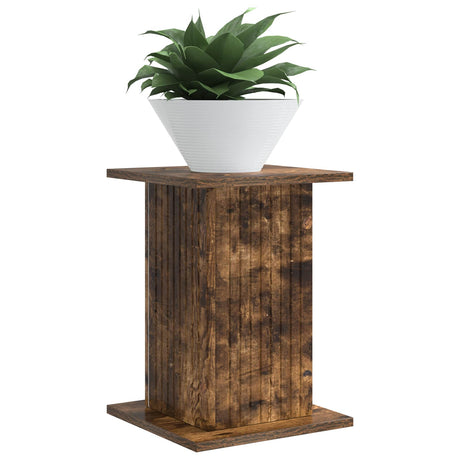 Vidaxl plantenstandaard 2 st gerookt eiken 30,5 x 30 x 43 cm