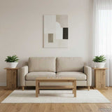 Vidaxl plantenstandaard 2 st artisanaal eiken 30,5 x 30 x 43 cm