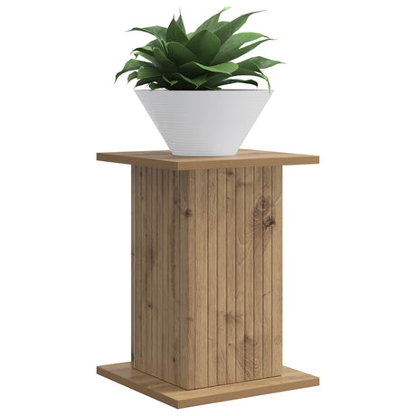 Vidaxl plantenstandaard 2 st artisanaal eiken 30,5 x 30 x 43 cm